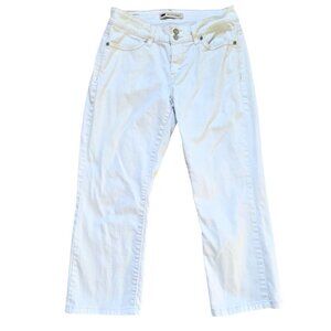 Levi 529 White Curvy Straight Jeans Women 30x32 Preppy Old Money Nautical